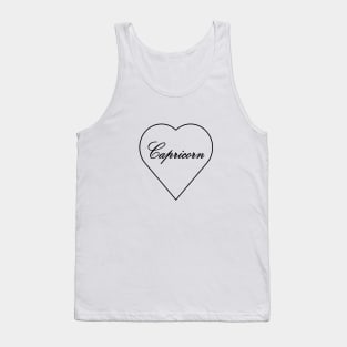 Capricorn Zodiac Heart Tank Top